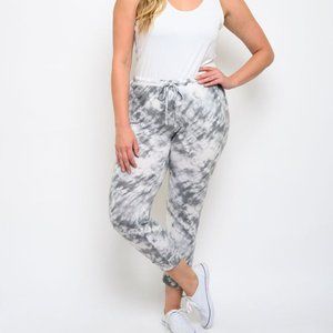 New Junior's Cute Boutique Tie dye plus jogger pants
